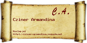 Cziner Armandina névjegykártya